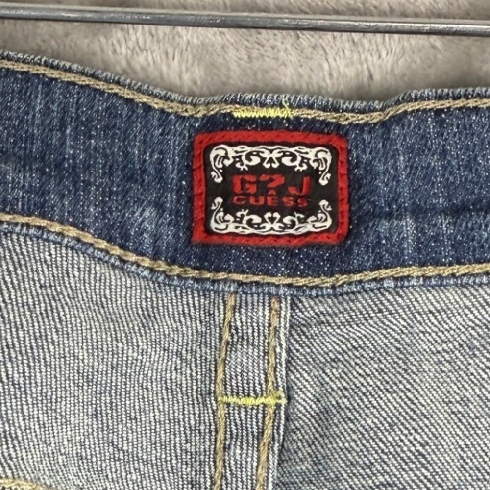Guess Jeans Women's Size 24 Bootcut Embellished Floral‎ Denim Pants - Picture 8 of 8